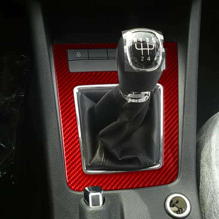 For 2017-2021 Skoda Octavia Left-Hand Drive Manual Gear Shift Panel Sticker(Red)