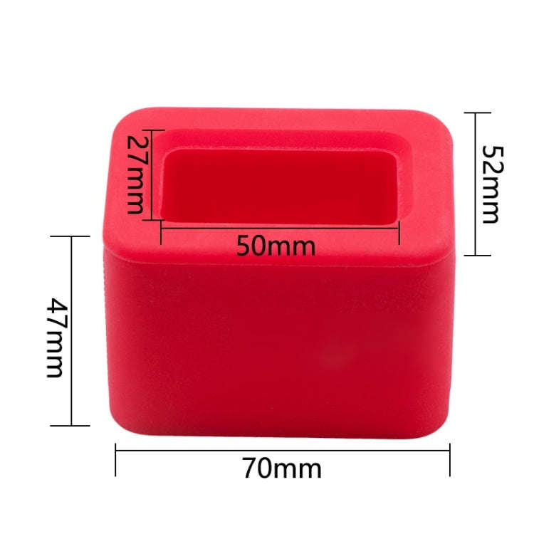 Safety Belt Holder Silicone Buckle Protective Cover(Red)