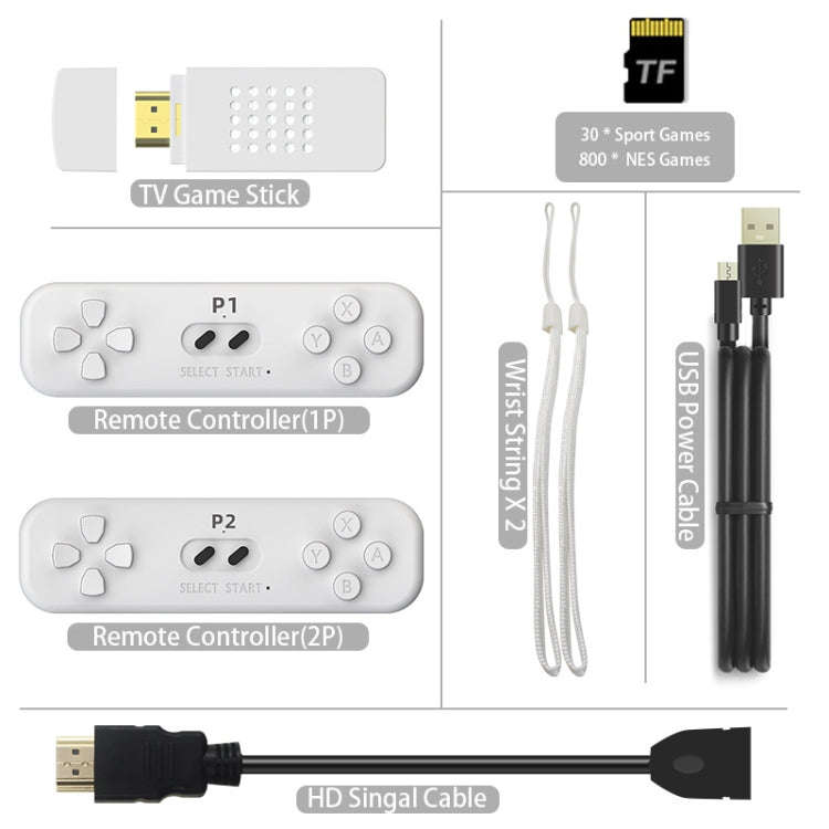 Mini Wireless Doubles HD TV Game Machine, Product color: Y2 FIT Somatosensory Version (830 Games)