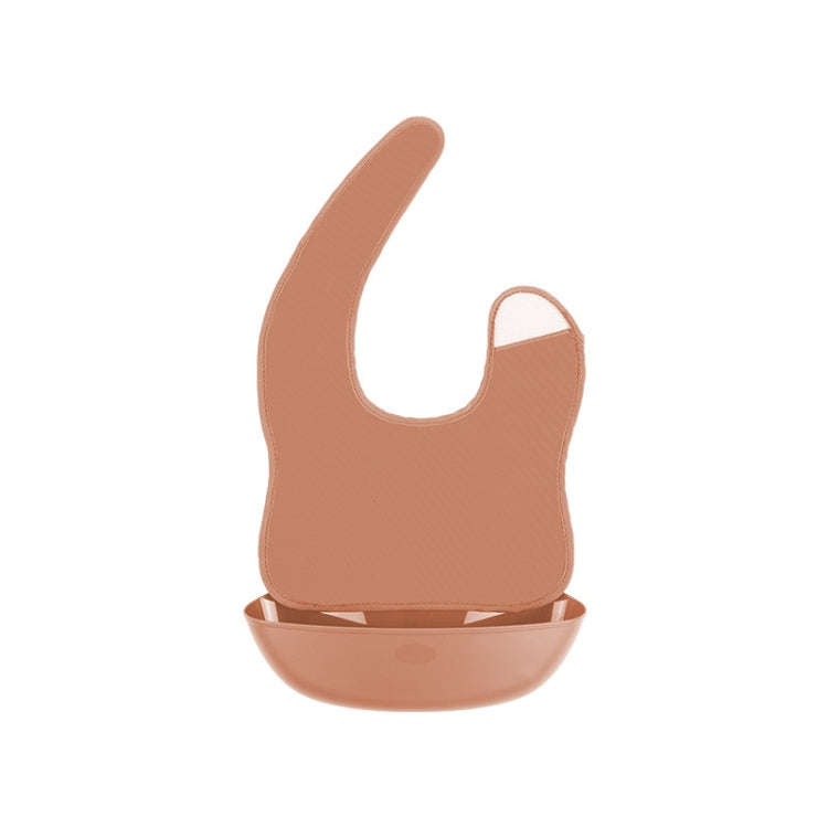 Baby Easy Clean Eating Bib Stereo Waterproof Ultra-light Rice Pocket(lotus root starch)