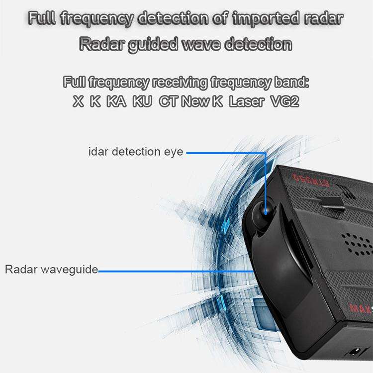 STR550 Laser Radar Speaker Car Mobile Speaker Auto Electronic Dog Support English / Russian