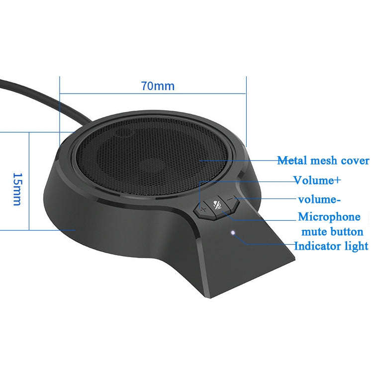 M100PRO Built-in Speaker 360-Degree Pickup Video Voice Call USB Omnidirectional Microphone Confer...