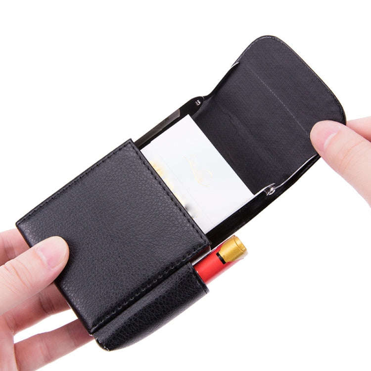Cigarette Box Fashion Business Card Case(Crazy Horse Plain Gray)