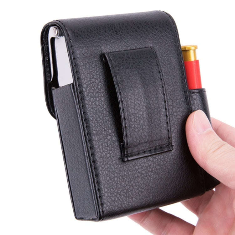 Cigarette Box Fashion Business Card Case(Crazy Horse Plain Gray)