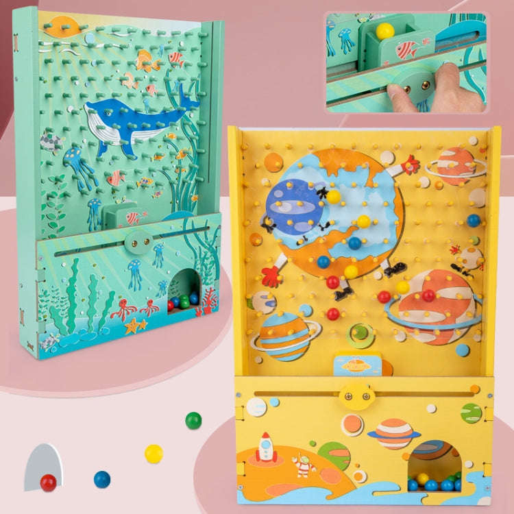 Wooden Assembling Ball Machine Exercise Hand-Eye-Brain Coordination Parent-Child Interactive Game...