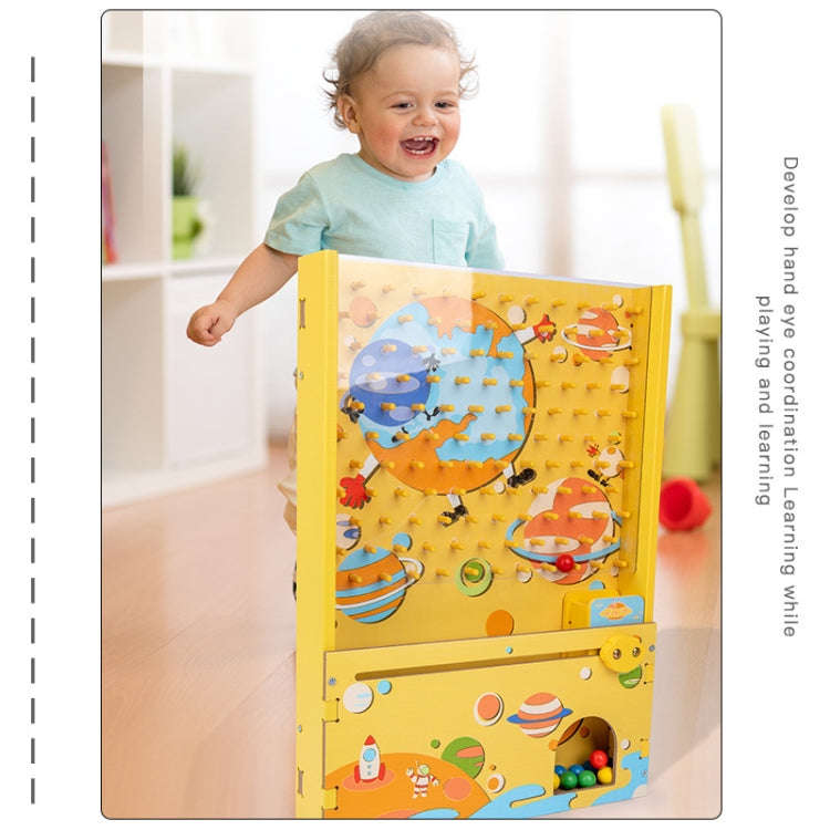 Wooden Assembling Ball Machine Exercise Hand-Eye-Brain Coordination Parent-Child Interactive Game...