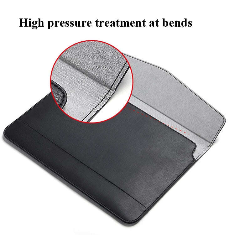 Horizontal  Embossed Notebook Liner Bag Ultra-Thin Magnetic Holster, Applicable Model: 13 inch(Gray)