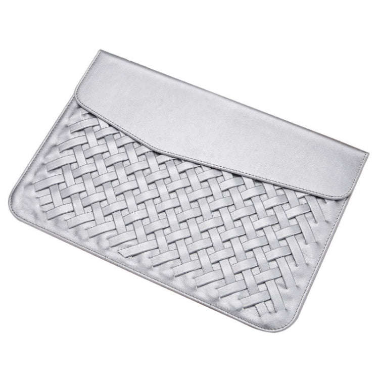 Hand-Woven Computer Bag Notebook Liner Bag, Applicable Model: 12 inch (A1534)(Silver)