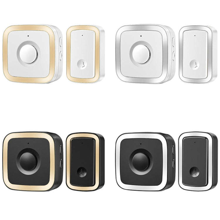 CACAZI A58 1 For 1 Smart Wireless Doorbell without Battery, Plug:UK Plug(Black Silver)
