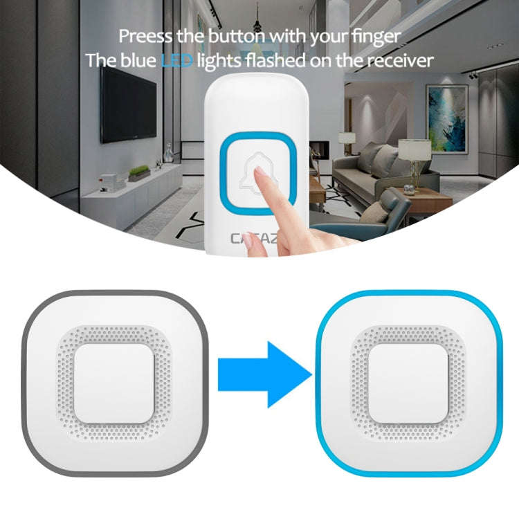 CACAZI V028F Wireless Music Doorbell without Battery, Plug:US Plug(Black)
