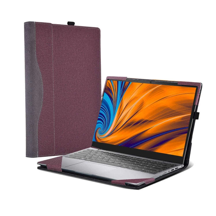 For Samsung Galaxy Book 4 Pro 14 Inch Leather Laptop Anti-Fall Protective Case(Dark Blue)