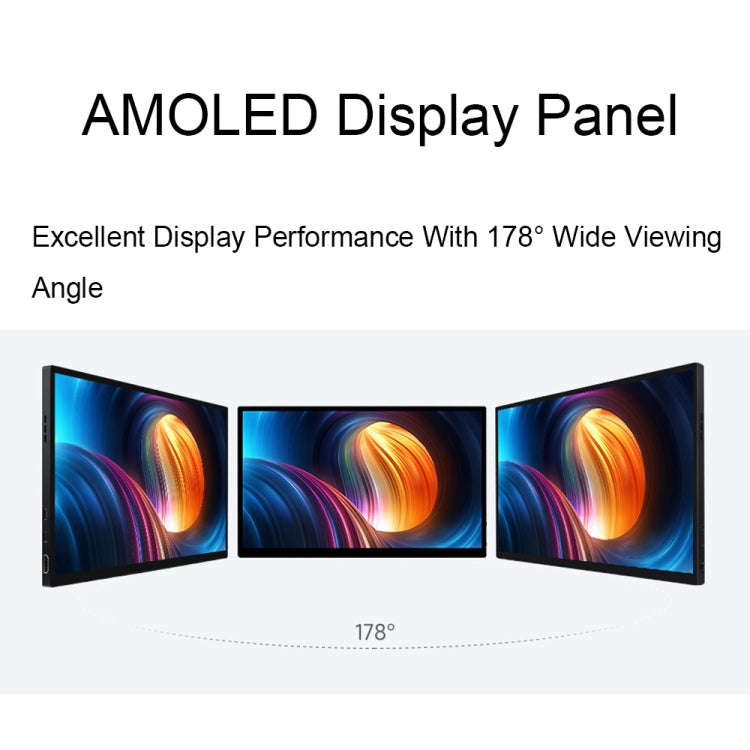 Waveshare 13.3 Inch 2K 2560×1440 HDMI/Type-C Display Interface AMOLED Touch Display(US Plug)