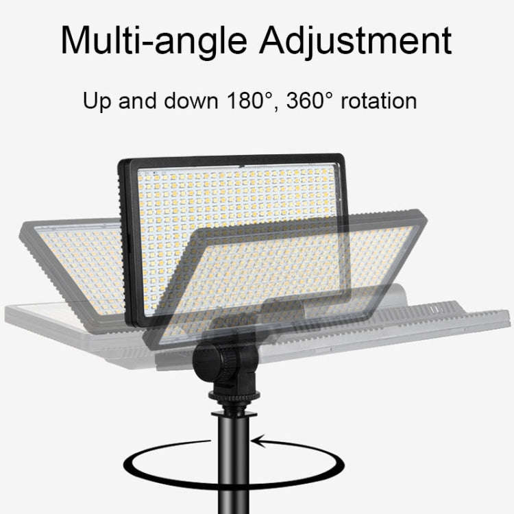 600 LEDs Stepless Adjustable Live Fill Lamp Reversible Photography Soft Light, Spec: 10 inch(EU P...