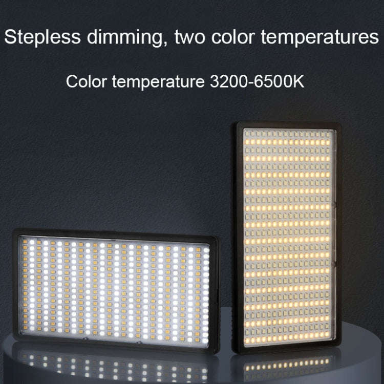600 LEDs Stepless Adjustable Live Fill Lamp Reversible Photography Soft Light, Spec: 10 inch(EU P...