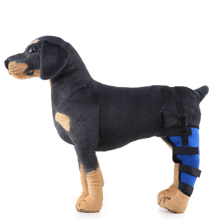 HJ19 Pet Surgery Rehabilitation Back Leg Protector Walking Aids, Size: S(Blue Left Back Leg)