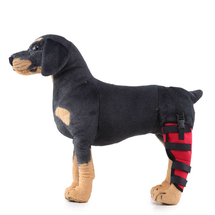 HJ19 Pet Surgery Rehabilitation Back Leg Protector Walking Aids, Size: M(Red Left Back Leg)