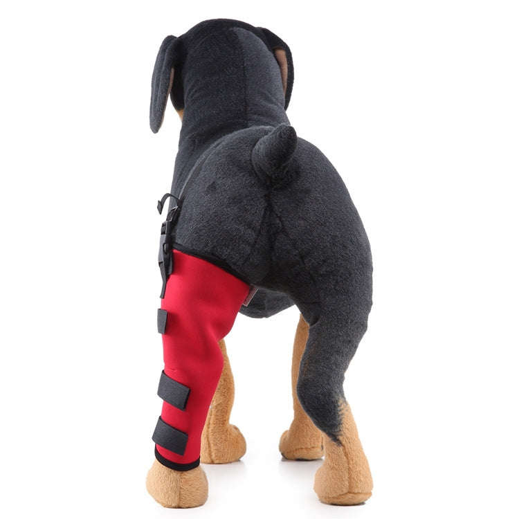 HJ19 Pet Surgery Rehabilitation Back Leg Protector Walking Aids, Size: M(Red Left Back Leg)