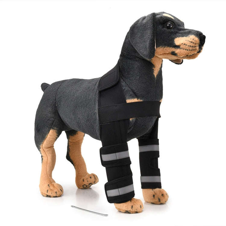 Pet Dog Leg Knee Guard Surgery Injury Protective Cover, Size: S(Support Strips Model (Black))