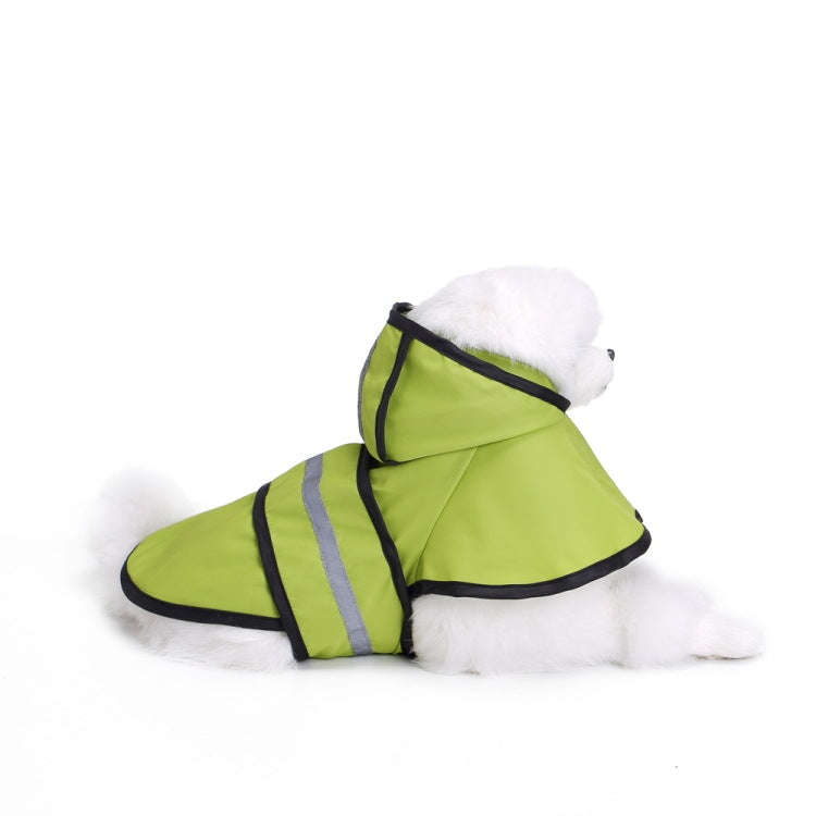 Pet Reflective Raincoat Large Dog Poncho, Size: S(Fluorescent Green)