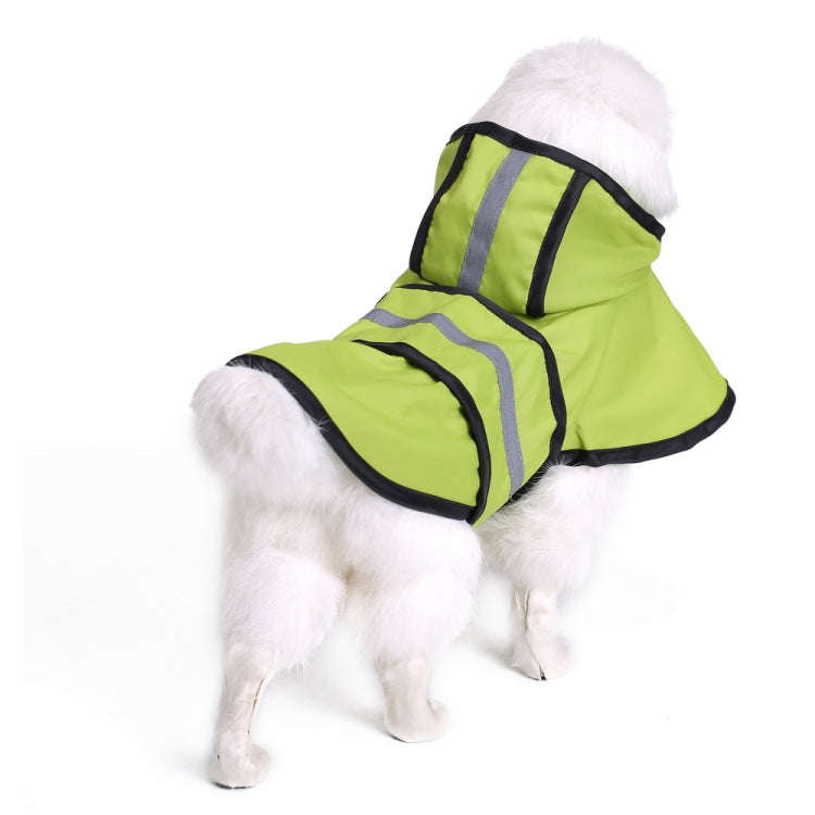 Pet Reflective Raincoat Large Dog Poncho, Size: 4XL(Fluorescent Green)