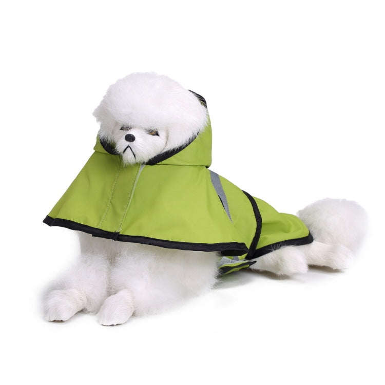 Pet Reflective Raincoat Large Dog Poncho, Size: 4XL(Fluorescent Green)