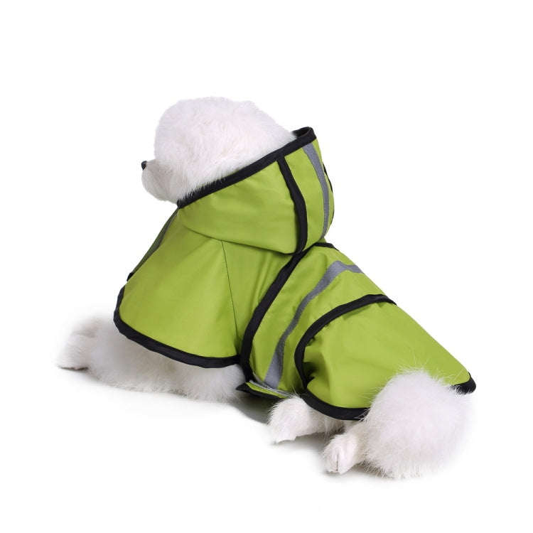 Pet Reflective Raincoat Large Dog Poncho, Size: 4XL(Fluorescent Green)