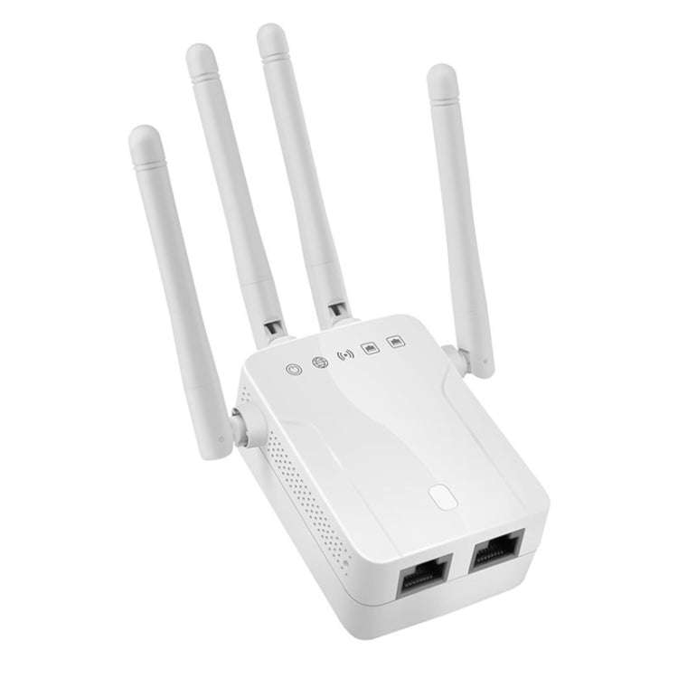 M-95B 300M Repeater WiFi Booster Wireless Signal Expansion Amplifier(White - UK Plug)
