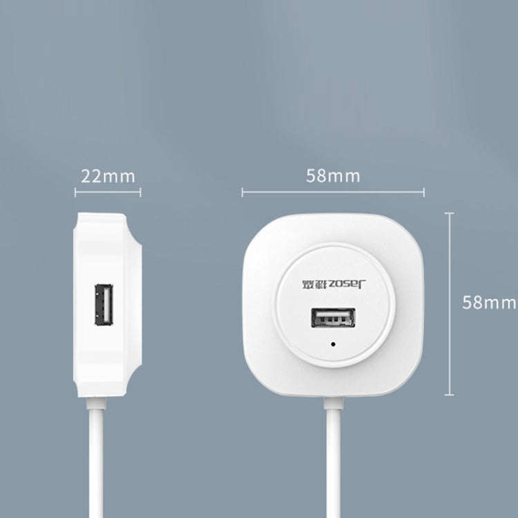 Jasoz High-Speed USB2.0 4-Ports HUB 1 to 4 Docking HUB, Colour: White 0.3m