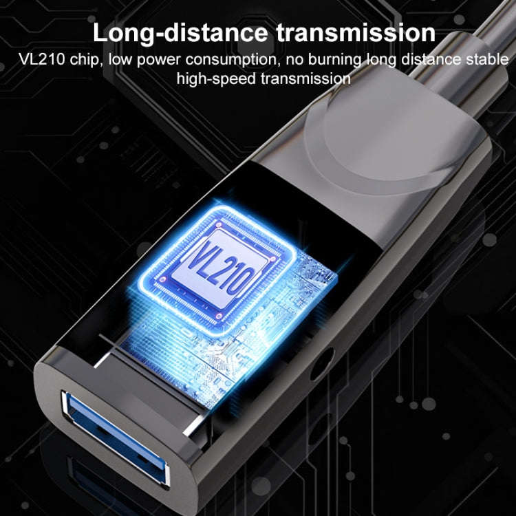 D.Y.TECH USB 3.0 Male To Female Extension Cable Double Shielded Chip Data Cable, Length: 15m
