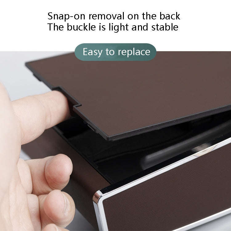 Car Clock Tissue Box Multi-Function Vehicle Instrument Table Paper Towel Box, Style: With Clock (...