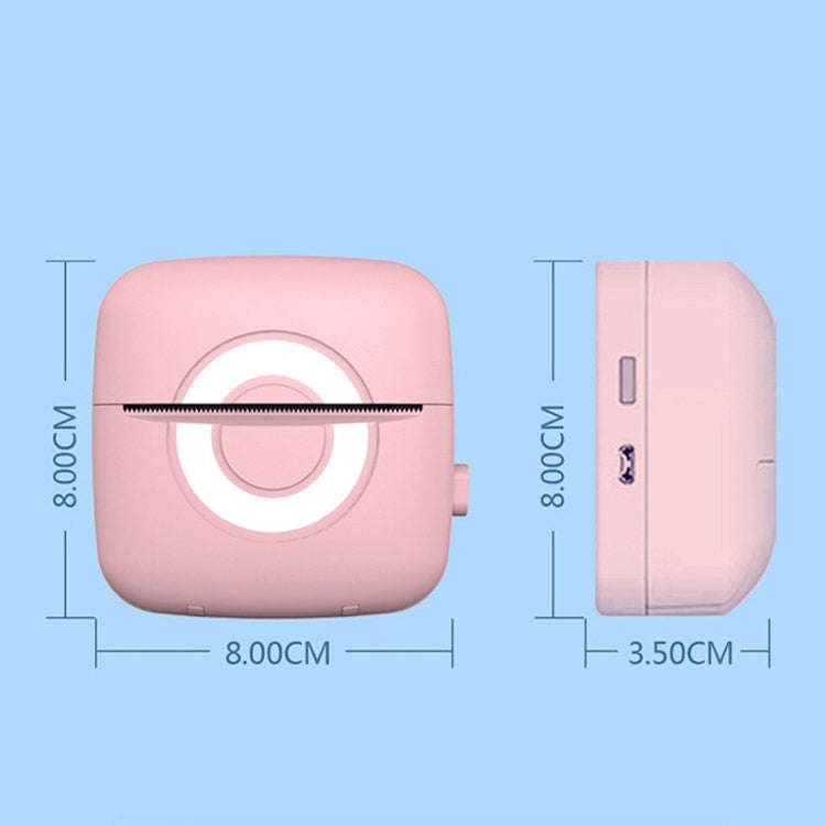 Portable Mini Wrong Question Printer Student Photo Text Memo Printer(Pink)