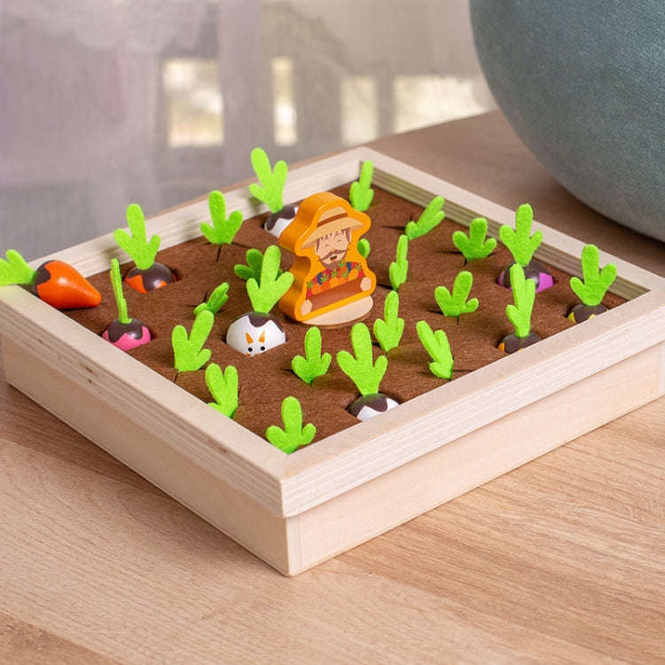 Farm Pulling Carrot Memory Chess Board Game Children Wooden Enlightenment Early Educational Toys(...