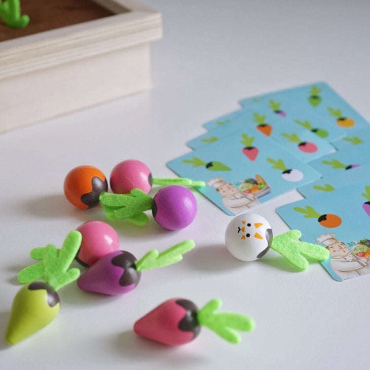 Farm Pulling Carrot Memory Chess Board Game Children Wooden Enlightenment Early Educational Toys(...