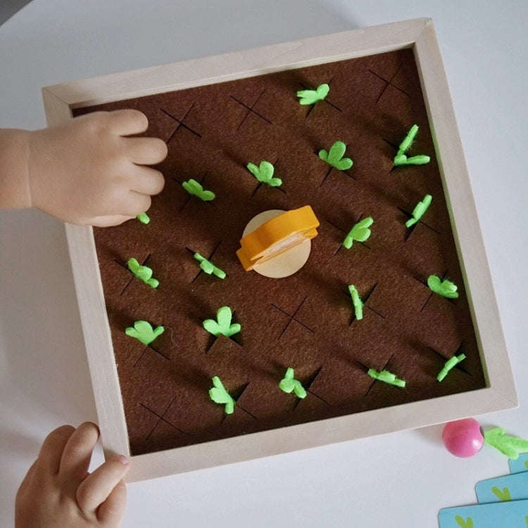 Farm Pulling Carrot Memory Chess Board Game Children Wooden Enlightenment Early Educational Toys(...