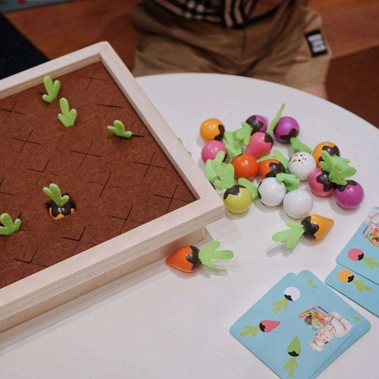 Farm Pulling Carrot Memory Chess Board Game Children Wooden Enlightenment Early Educational Toys(...