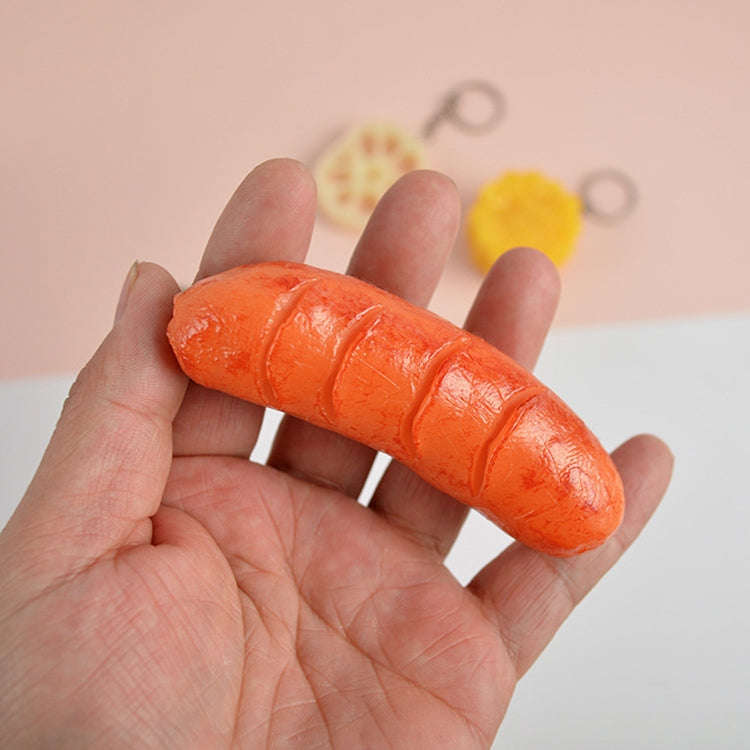 3 PCS Keychain Broccoli PVC Simulation Vegetable Model Pendant Creative Play House Small Toys