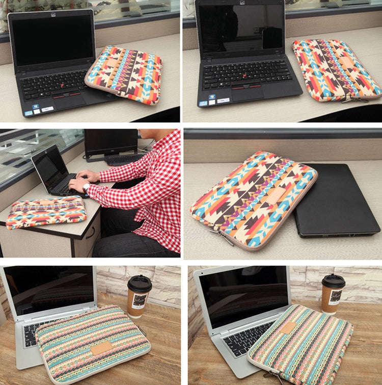 LiSEN LS-518 Lingge Pattern Laptop Computer Liner Bags, Size: 11.6 inch(Rose Red Pattern Geometry)