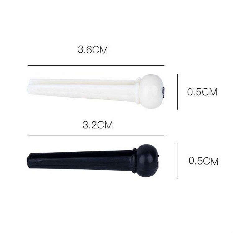 100 PCS Plastic Conical Cone String Nail for Guitar(Black)