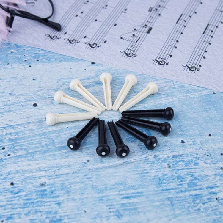 100 PCS Plastic Conical Cone String Nail for Guitar(Black)