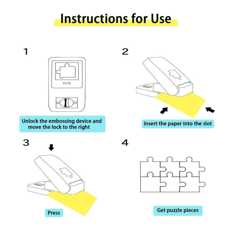 Children Puzzle Making Machine Diy Jigsaw Embossing Device(Random Color Delivery)