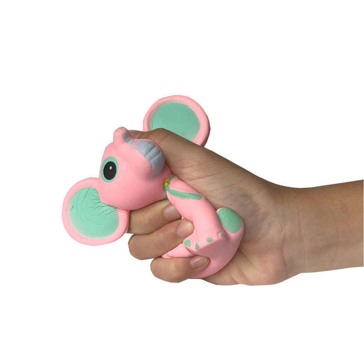 2 PCS Children Slow Rebound Cute Cartoon Elephant Decompression Toy(Pink)
