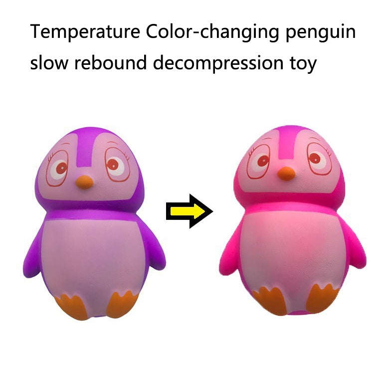 TTPU1158 Temperature Color-Changing Penguin Slow Rebound Decompression Toy