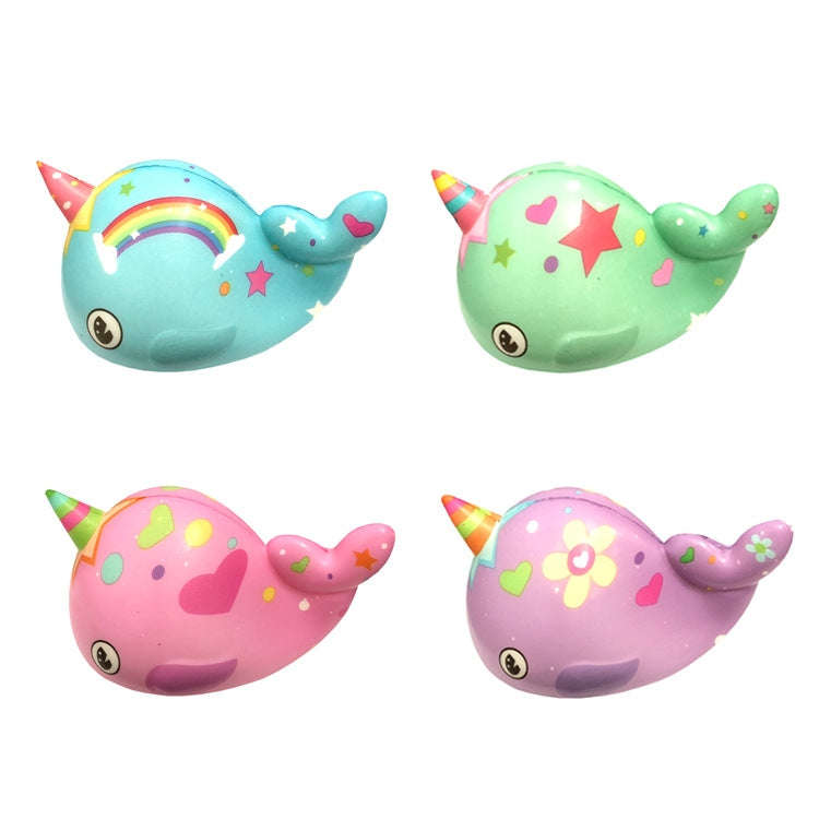 2 PCS TTPU1210 Color Printing Whale Slow Rebound Decompression Toy(Pink)