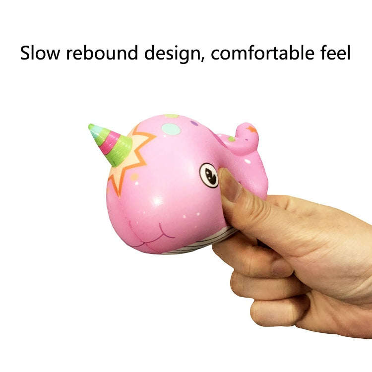 2 PCS TTPU1210 Color Printing Whale Slow Rebound Decompression Toy(Pink)