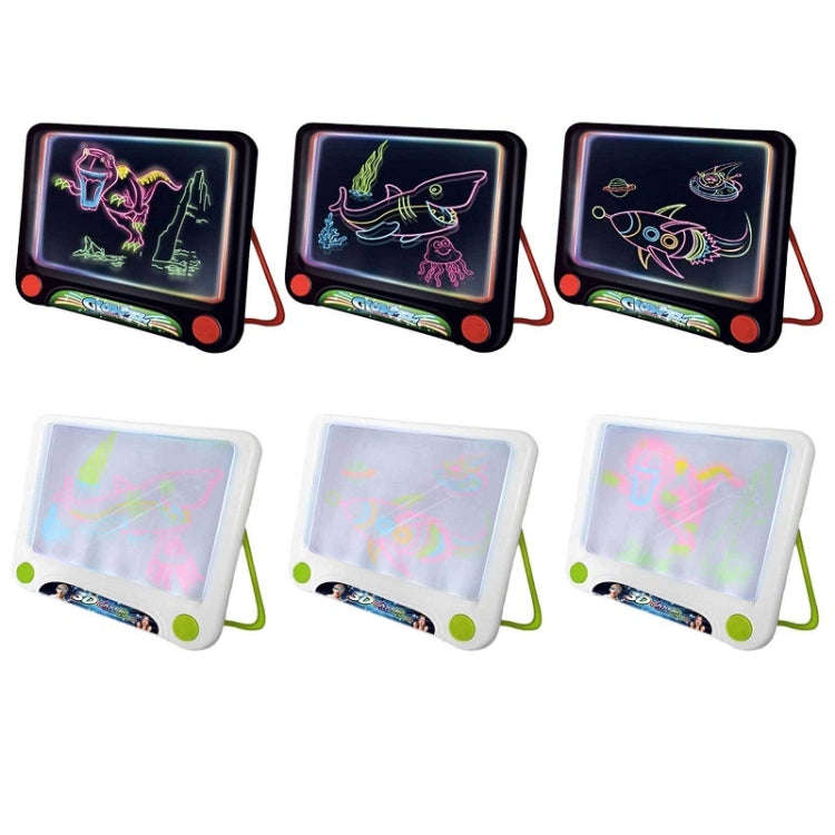 Multifunctional Luminous 3D Children Drawing Board, Without Watercolor Pen, Style: 3D Ocean