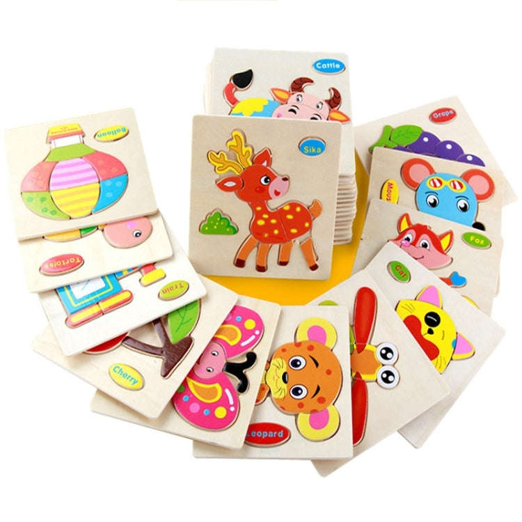 Children Educational Toy Wooden Cartoon Jigsaw Puzzle(Fish)