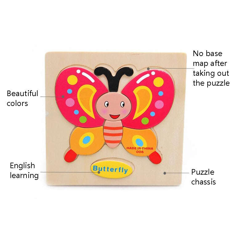 Children Educational Toy Wooden Cartoon Jigsaw Puzzle(Fish)