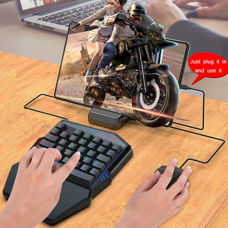 T-WOLF Mobile Gaming One-Handed KeyboardSpecification TF-900 Set