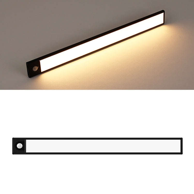 Intelligent Automatic Human Body Induction Wireless LED Lamp 20cm(Black + Warm Light)