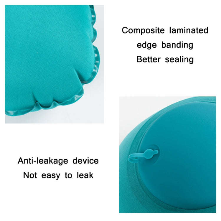 Travel Inflatable Press U-Shaped Neck Guard Pillow, Colour: Flocked U019-04Navy Blue